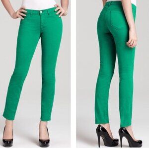 J Brand Bright Green Skinny Leg Jeans
